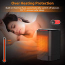 DOUHE Upgrade Portable Oscillating Ceramic Space High-Power, 1-Sec, Small Electric Radiator Heater with Over Heat and Tip-Over Protection, Home Office Desk Indoor Use