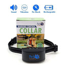 NO SHOCK Rechargeable Water Resistant Bark Collar for 4-120lb dogs, Extremely Effective No Bark Collar with no pain or harm, 7 Different bark sensitivity levels, Bark Collar Small Dog to Large Dog.