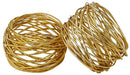 Godinger Gold Round Mesh Napkin Rings - Set of 12