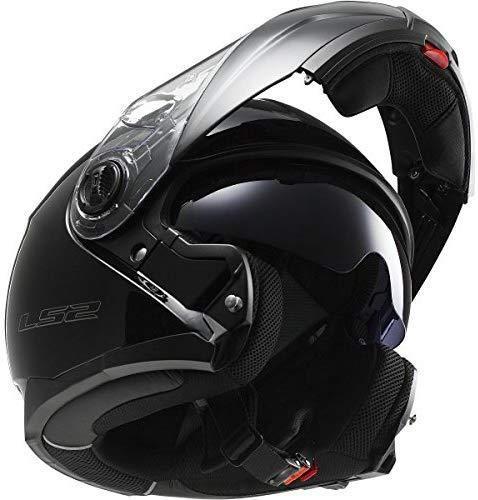 LS2 Helmets Strobe Solid Modular Motorcycle Helmet with Sunshield (Gunmetal, XX-Large)