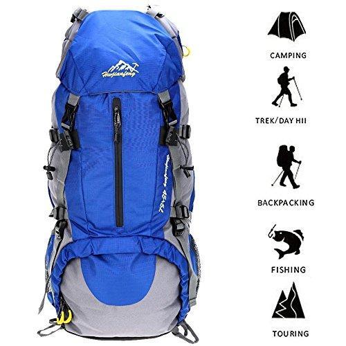 Esup Hiking Backpack, 50L Mountaineering Backpack with 45L+5L Rain Cover