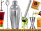 Premium Cocktail Shaker Bartender Kit -24 Ounces Bar Set Built-in Strainer With Muddler, Mixing Spoon, Measuring Jigger and Ice Tong Plus Cocktail Recipes - Bar Tools for Martini (Grey) by Mixologist World