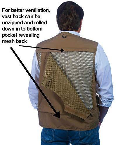 Autumn Ridge Traders Fly Fishing Photography Climbing Vest with 16 Pockets Made with Lightweight Mesh Fabric for Travelers, Sports, Hiking, Bird Watching, River Guide Adventures and Hunting.