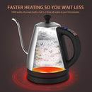 Electric Kettle with Variable Temperature, 1.2L Gooseneck Pour-Over Kettle for Drip Coffee and Tea, BPA-Free 304 Stainless Steel Kettle with LCD Display and Keep Warm Function Kettle, 1000W