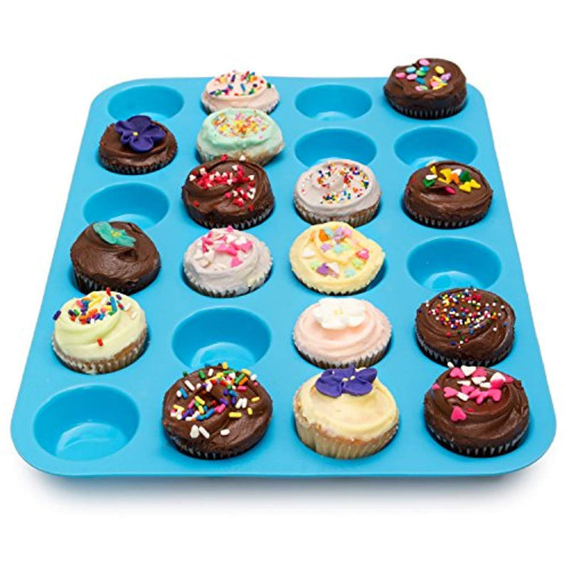 Lucentee Silicone Muffin Pan for Baking, 24 Cup