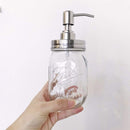 Tosnail 2 Pack 16-Ounce Clear Glass Mason Jar Soap Dispenser with Stainless Steel Pump - Great for Dish Soap, Liquid Hand Soap, Lotion, Shampoo