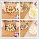 YHTAWOO Apple Corer Slicer+Orange peeler+cleaning brush, Apple Slicer Stainless steel Core remover Blooming Onion Cutter Pear Divider Wedger Metal Decorer Tool For Large Apple Kitchen Gadgets