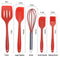 Silicone Heat Resistant Kitchen Cooking Utensil 10 Piece Cooking Set Non-Stick Kitchen Tools (Red)