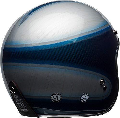 Bell Custom 500 Carbon Open-Face Motorcycle Helmet (Ace Cafe Tonup Black/White, X-Large)