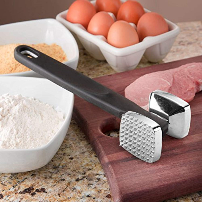 Spring Chef Meat Tenderizer Heavy Duty Hammer Mallet Tool & Chicken Pounder, Black