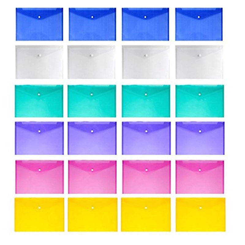 thumbnail image 2 of Plastic Envelopes Poly Envelopes With Snap Button Closure Clear File Folder A5 Letter Size Paper Receipt Organizer Document Envelopes Label Pockets File E 2 of 13