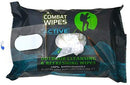 Combat Wipes ACTIVE Outdoor Wet Wipes | Extra Thick, Ultralight, Biodegradable, Body & Hand Cleansing/Refreshing Cloths for Camping, Travel, Gym & Backpacking w/ Natural Aloe & Vitamin E (25 Wipes)