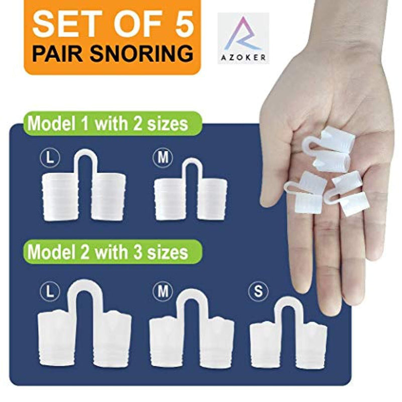 AZOKER Anti Snoring Devices - Anti Snoring Nose Vents - Snoring Solution - Anti Snoring Solutions - Anti Snoring Device - Snoring Stopper Nasal Dilators - Snore Stopper Set for Men and Women Upgrade