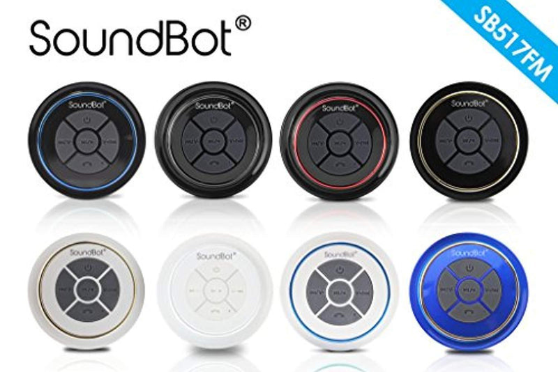 SoundBot SB517FM IPX7 Water-Proof Bluetooth Speaker with FM Radio (Red/Black)