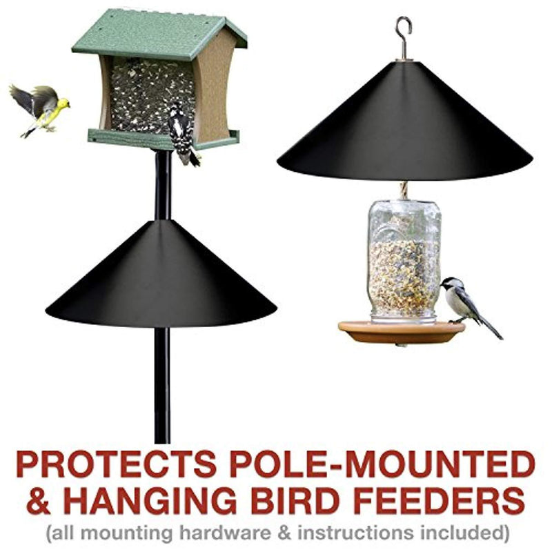 Squirrel Guard Baffle Protects Hanging Bird Feeders & Poles - Raccoon & Squirrel Proof Your Bird Feeders & Bird Houses - 17 inch