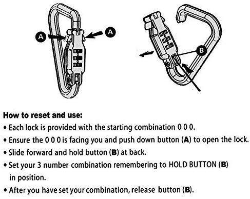 Auto Parts Prodigy Motorcycle Helmet Lock & Cable - Rubberized Sleek Black Tough Combination PIN Locking Carabiner Device Secures Your Motorbike, Bicycle or Scooter Crash Hat (and Jacket) to Your Bike