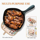 KeShi Kitchen Oven Mitts Set, Oven Mitts and Pot Holders, Heat Resistant with Quilted Cotton Lining, Non-Slip Surface 4 Pieces for Cooking, Baking, Grilling, Barbecue (Gray)