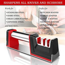 Professional Kitchen Knife Sharpener JOSO 3 Stage Stainless Steel Chef Knife Sharpener with Diamond Tungsten Ceramic for Dull Steel, Paring, Chefs and Pocket Knives, Sharpens Scissors Quickly