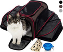 PETYELLA Pet Carrier + Fleece Blanket & Bowl - Innovative Design Airline Approved - Lightweight Dog & Cat Carrier