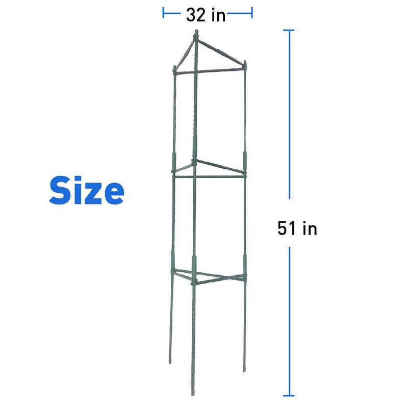 EasyGO Products EGP-GARD-020 Cages – Stakes-Vegetable Trellis-3 Pack Tomato Plant