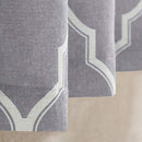 Curtains for Living Room 84 inch Grey Moroccan Tile Linen Blend Grommet Window Treatmenrt Set 2 Panels Bedroom Kitchen