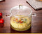 1.5L High Borosilicate Heat-resistant Glass Clear Pasta Instant Noodle Pot Pan Stew Cooker Baby Food Milk Sauce Hot Pot with Lid Mini Size Cookware