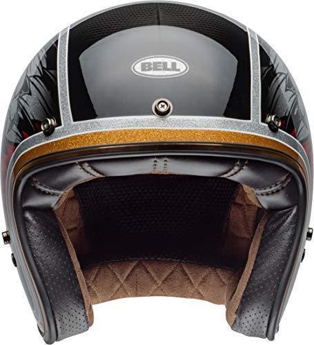 Bell Custom 500 Carbon Open-Face Motorcycle Helmet (Ace Cafe Tonup Black/White, X-Large)