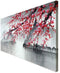 Large Traditional Chinese Painting Hand Painted Plum Blossom Canvas Wall Art Modern Black and White Landscape Oil Painting for Living Room