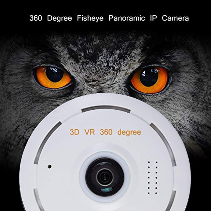 Veoker IP Camera Wireless Wifi 360 Degree Panoramic 2.0 Megapixel 1080P 2.4GHZ Security Camera Super Wide Angle Support IR Night Motion Detection Keep Your Pet & Home Safe