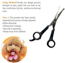 Elfirly Professional Pet Grooming Scissor with Round Tip Stainless Steel Dog Eye Cutter for Dogs and Cats, Professional Grooming Tool, Size 6.70" x 2.6" x 0.43"