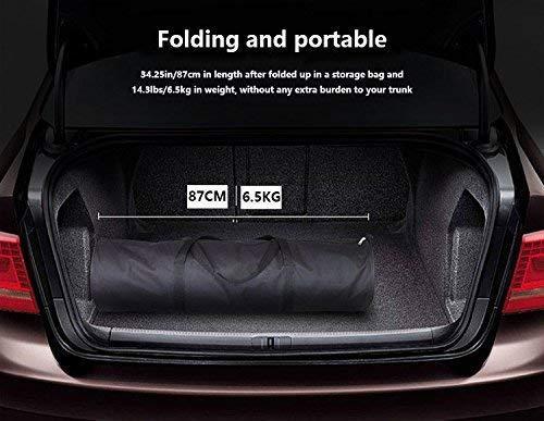 Reliancer Car Tent Semi-automatic Hot Summer Car Umbrella Cover Portable Movable Carport Folded Automobile Protection Sun Shade Anti-UV Canopy Sun-proof Shelters SUV(Manual Blue)