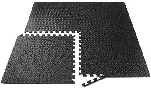 ProsourceFit Puzzle Exercise Mat, EVA Foam Interlocking Tiles, Protective Flooring for Gym Equipment and Cushion for Workouts