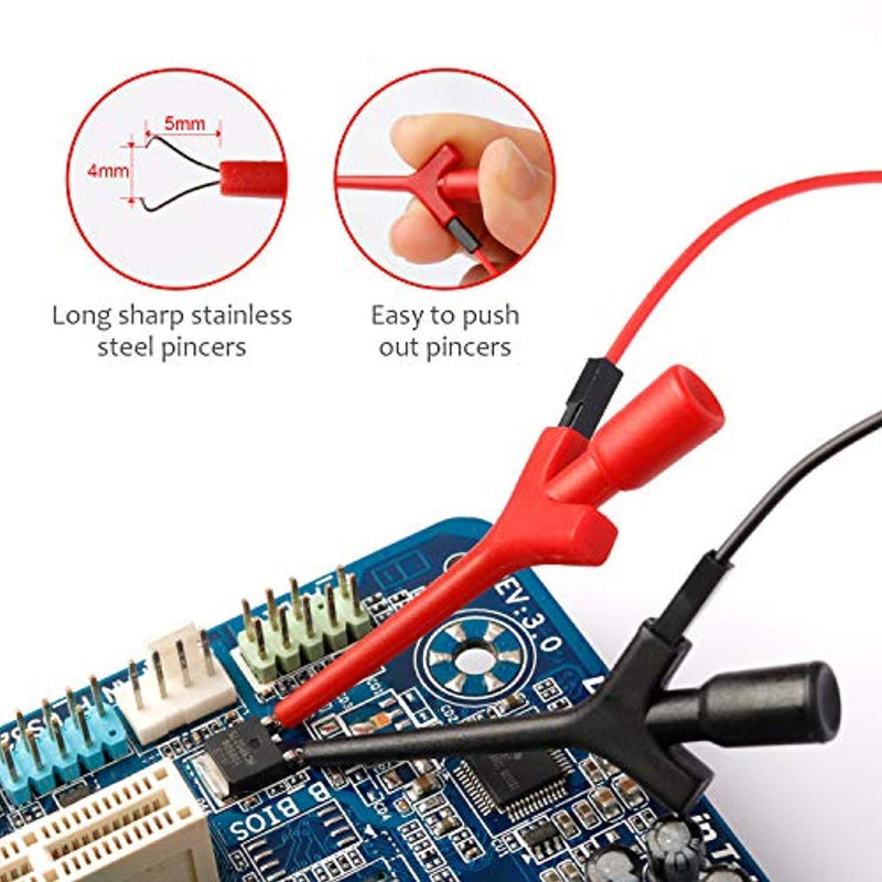 Micsoa MICTL-038 Premium Test Leads Set, Digital Multimeter Leads Kit Multimeter Probes Electronic Multimeter Test Leads with Alligator Clips Set of 20