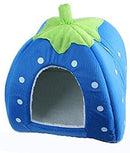 Nest 9 Strawberry Style Cute Soft Cotton Sponge Puppy Cat Dog House Pet Bed Dome Tent Warm Cushion Basket