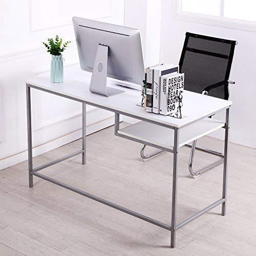 FIVEGIVEN Rustic Computer Writing Desk Industrial Study Table Simple Z Shaped Desk Driftwood 48 Inch