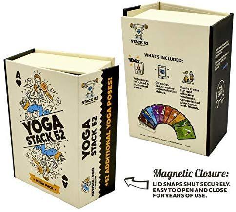 Stack 52 Yoga Exercise Cards: Designed by Certified Yoga Instructor. Video Instructions Included. Beginner to Advanced Poses and Asana Workout Games. Improve Fitness and Flexibility.