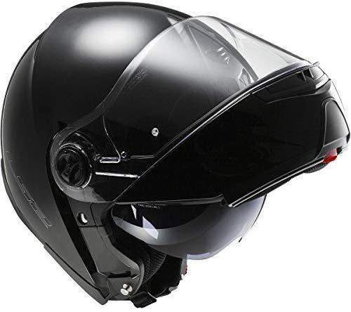 LS2 Helmets Strobe Solid Modular Motorcycle Helmet with Sunshield (Gunmetal, XX-Large)