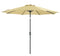 PATIO WATCHER 9-Ft Aluminum Patio Umbrella with Push Button Tilt and Crank, 250 GSM Fabric,8 Ribs, Beige