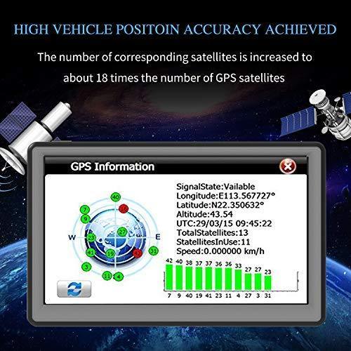 GPS Navigation for Car 7 Inch Vehicle GPS Navigation Portable Truck Navigator Touch Screen Multimedia Pre-Installed North America Lifetime Maps Free Update (8G/256M)