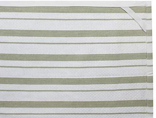 COTTON CRAFT - 12 Pack - Twill Stripe Kitchen Towel - Multi- 100% Cotton - Oversized 16x28 - Modern Clean Striped Pattern