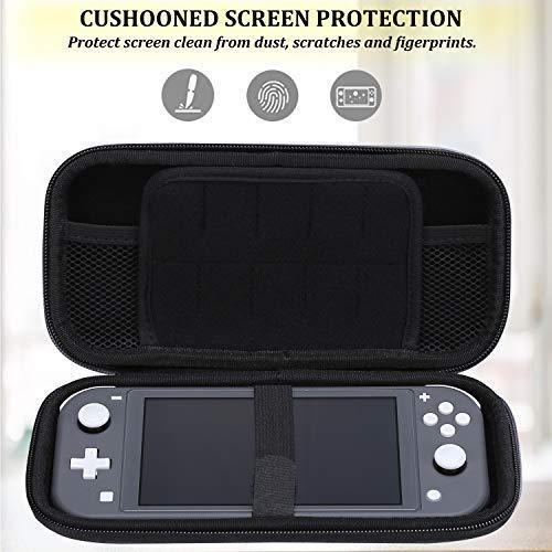 Compatible with Switch Lite Case EVA Protective Carrying Case for Switch Lite Cover Video Game Accessories for Nintendo Switch Lite Gifts for Men Husband Kids Teens (GrayWhite)