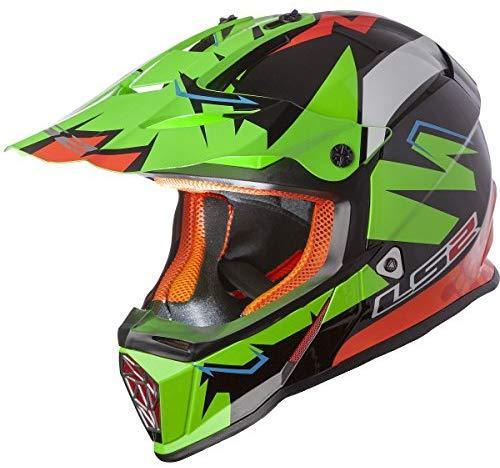 LS2 Helmets Motorcycle & Powersports Helmet's Off-Road Fast Mini V2 (Strong Red Blue, Medium)