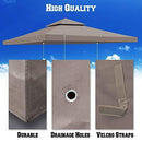 Replacement 10'X10'Gazebo Canopy top Patio Pavilion Cover Sunshade plyester Double Tiers-Taupe