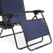 Best Choice Products Oversized Zero Gravity Reclining Lounge Patio Chair w/Folding Canopy Shade and Cup Holder - Navy