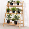 Giantex Plant Flower Stand Rack Shelf 3-Tier Bamboo Foldable Pot Racks Planter Organizer Display Shelves, 27.6" x15.7" x 38.2" (Natural)