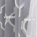 Curtains for Living Room 84 inch Grey Moroccan Tile Linen Blend Grommet Window Treatmenrt Set 2 Panels Bedroom Kitchen