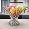 Gecter Foldable Rotation Fruit Basket, Decorative Fruit Bowl with Unique Design and Anti Rust Stainless Steel, 15"x10" Modern Fruit Stand Storage Kitchen for Orange Banana Apple Grapes