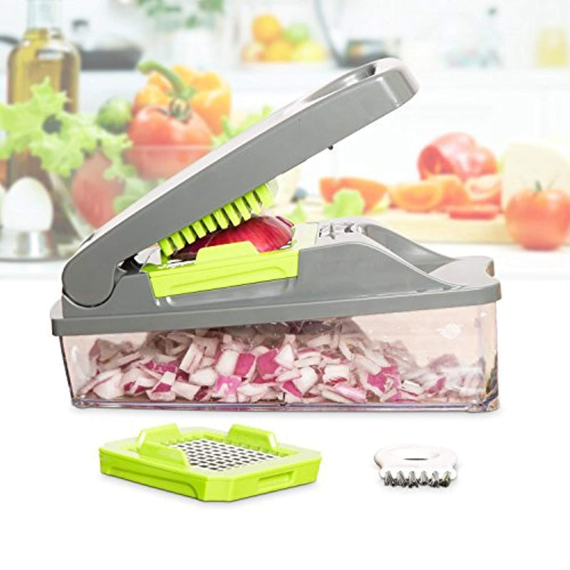 Onion Chopper Pro Vegetable Chopper by Mueller - Strongest - NO MORE TEARS 30% Heavier Duty Multi Vegetable-Fruit-Cheese-Onion Chopper-Dicer-Kitchen Cutter