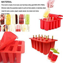 Goging Homemade Popsicle Molds Shapes, Silicone Frozen Ice Popsicle Maker-BPA Free, with 50 Popsicle Sticks, 50 Popsicle Bags, Funnel and Ice Pop Recipes(10 Cavities)