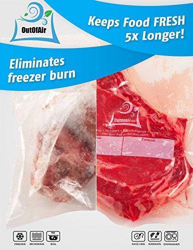 100 Vacuum Sealer Bags: Gallon Size (11" x 16") for Foodsaver 33% Thicker, BPA Free, FDA Approved